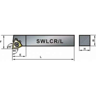 Nóż tokarski składany SWLCR 1212-06 95º Płytka WC..06T3