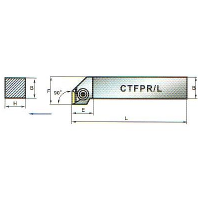 Nóż tokarski składany CTFPL 2525-16 90º Płytka TP..1603