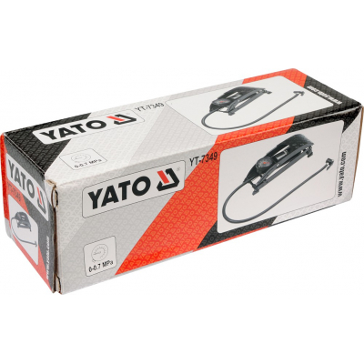 Pompka nożna jednotłokowa z akcesoriami Yato