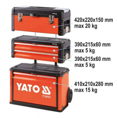 Modułowa szafka serwisowa 3-częściowa Yato