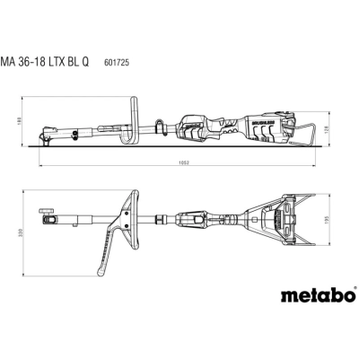 Napęd akumulatorowy uniwersalny MA 36-18 LTX BL Q Metabo (body)