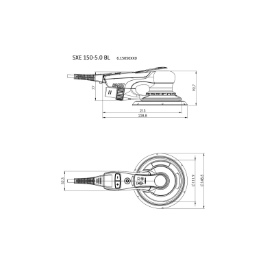 Szlifierka mimośrodowa 150mm 350W SXE 150-5.0 Metabo