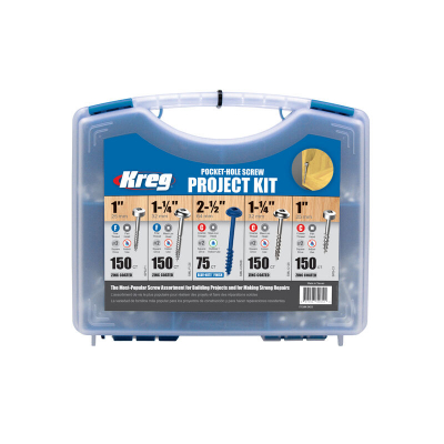 Zestaw wkrętów do otworów kieszeniowych KREG Project Kit 675szt.