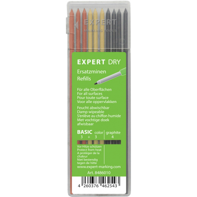 Wkłady kolorowe do ołówka automatycznego EXPERT DRY 10szt.