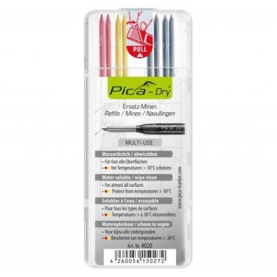 Ołówek automatyczny Pica-Dry Longlife + 8 wkładów kolorowych 2B