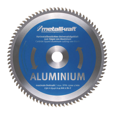 Tarcza do aluminium Metallkraft 230x25,4x2,4mm 80z