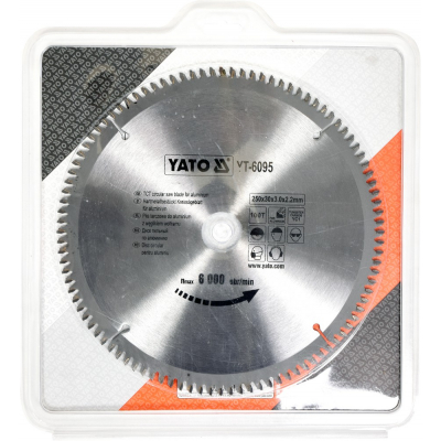 Tarcza do aluminium 250x20x3,0/2,2mm Z=100 YT-6095 Yato