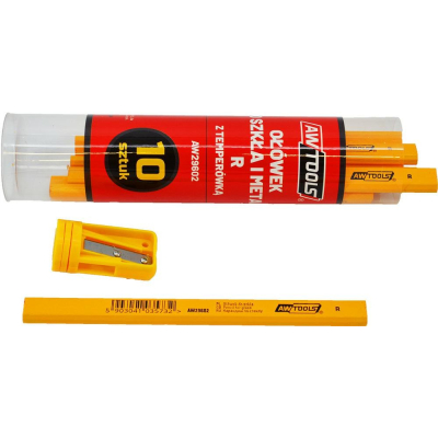 Ołówek do szkła i metalu R żółty 10szt.