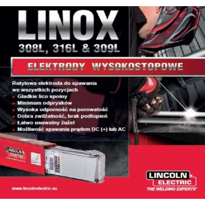 Elektroda otulona LINOX 316L 4,0x450mm 3,12kg