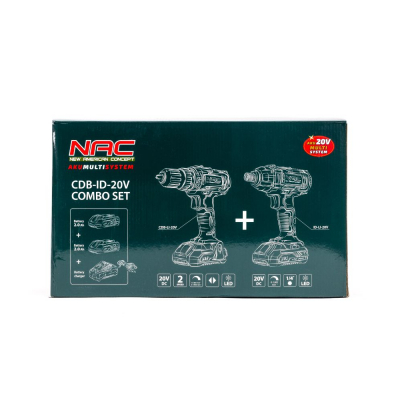 NAC Zestaw narzędziowy wkrętarka + zakrętarka 20V CDB-ID-20V